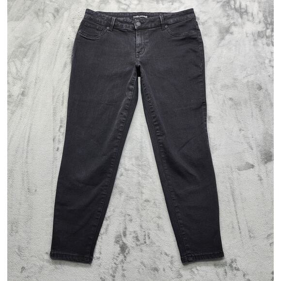 Maurices Jeans Womens XL Black Mid Rise Skinny Leg Jegging Ankle Stretch Denim - Picture 1 of 13